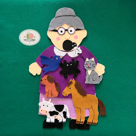 The Old Lady Who Swallowed a Fly - Felt Board Set