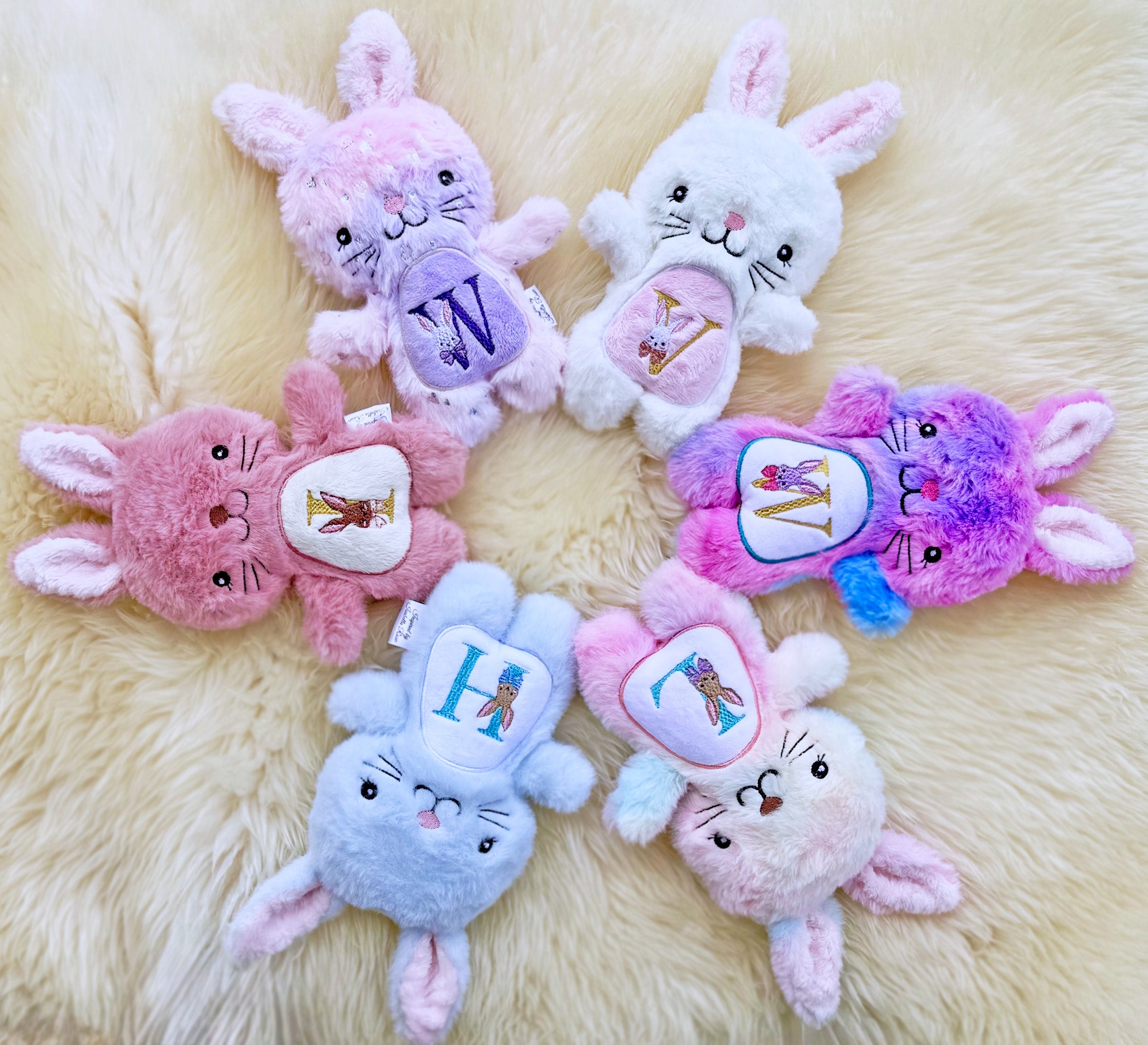 Bunny Plushie, Faux Fur, Personalised Rabbit, Easter, Made to Order