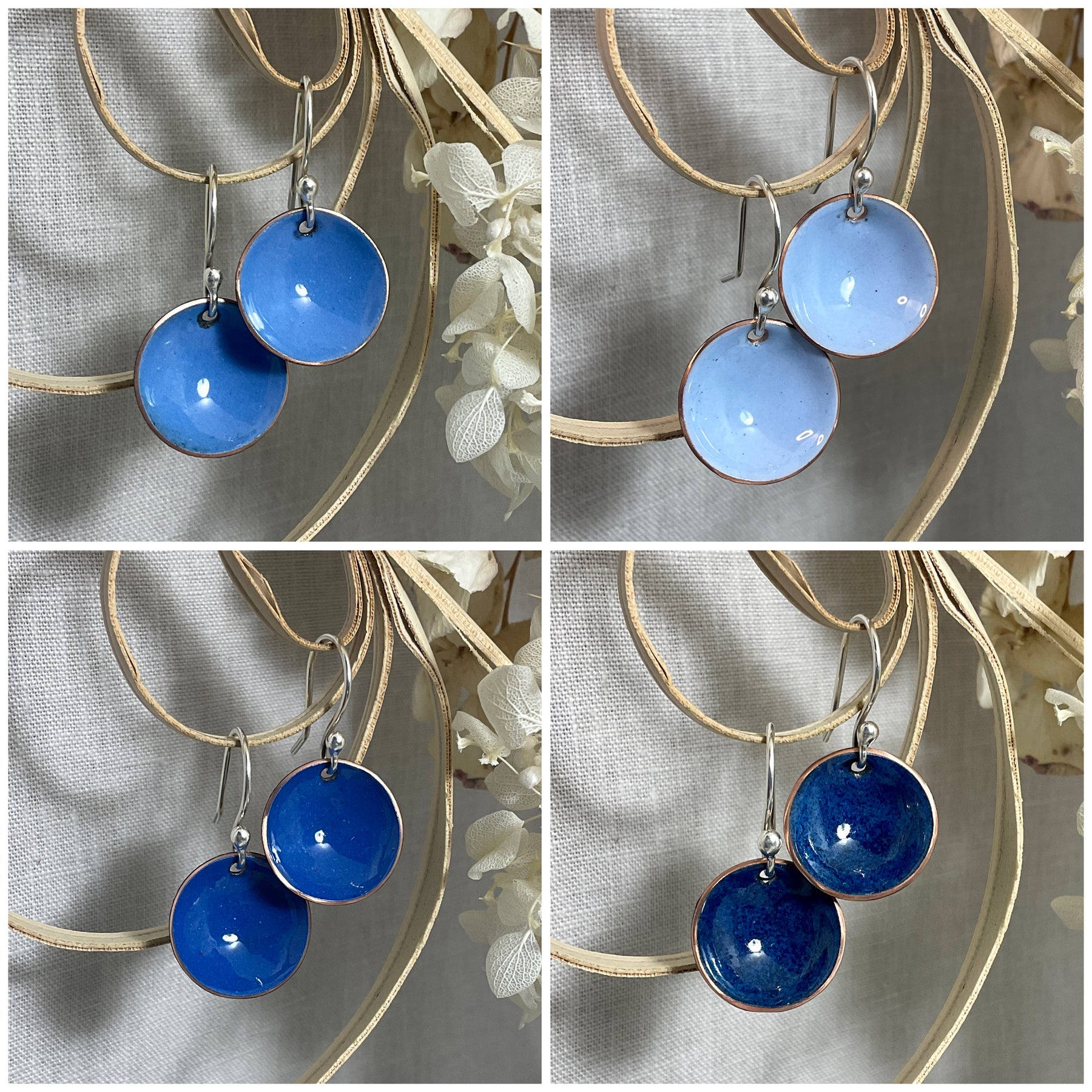 Everyday earrings | Blue tones.