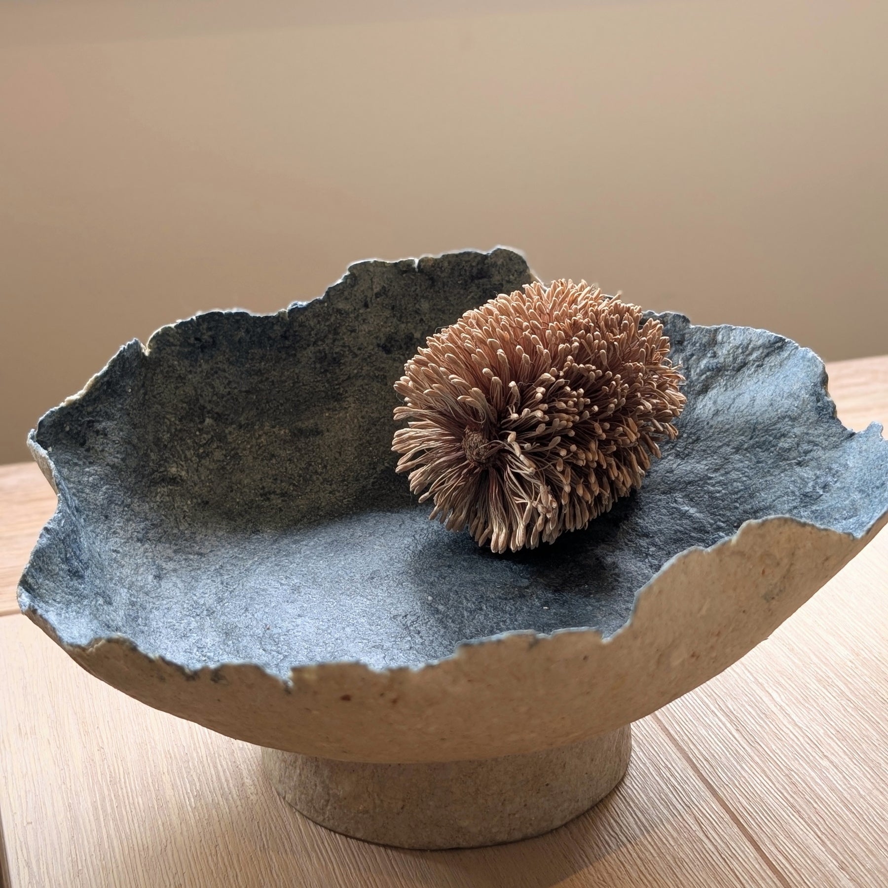 Handmade Sculptural Pedestal Bowl | Tideworn Collection