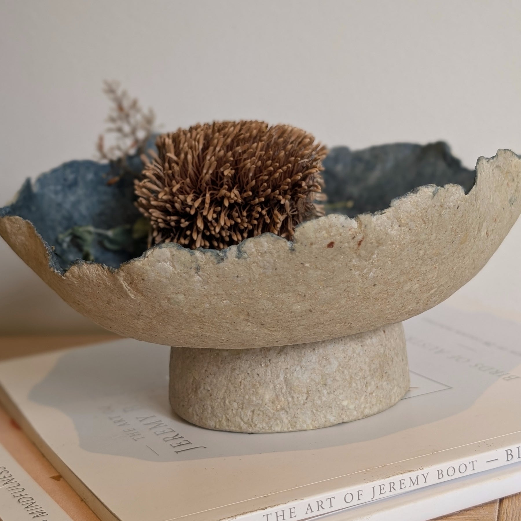 Handmade Sculptural Pedestal Bowl | Tideworn Collection