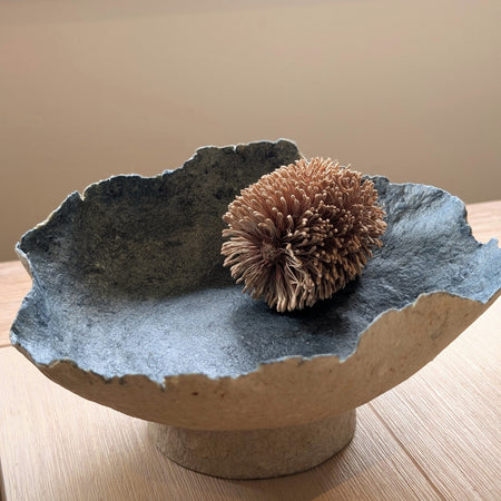 Handmade Sculptural Pedestal Bowl | Tideworn Collection