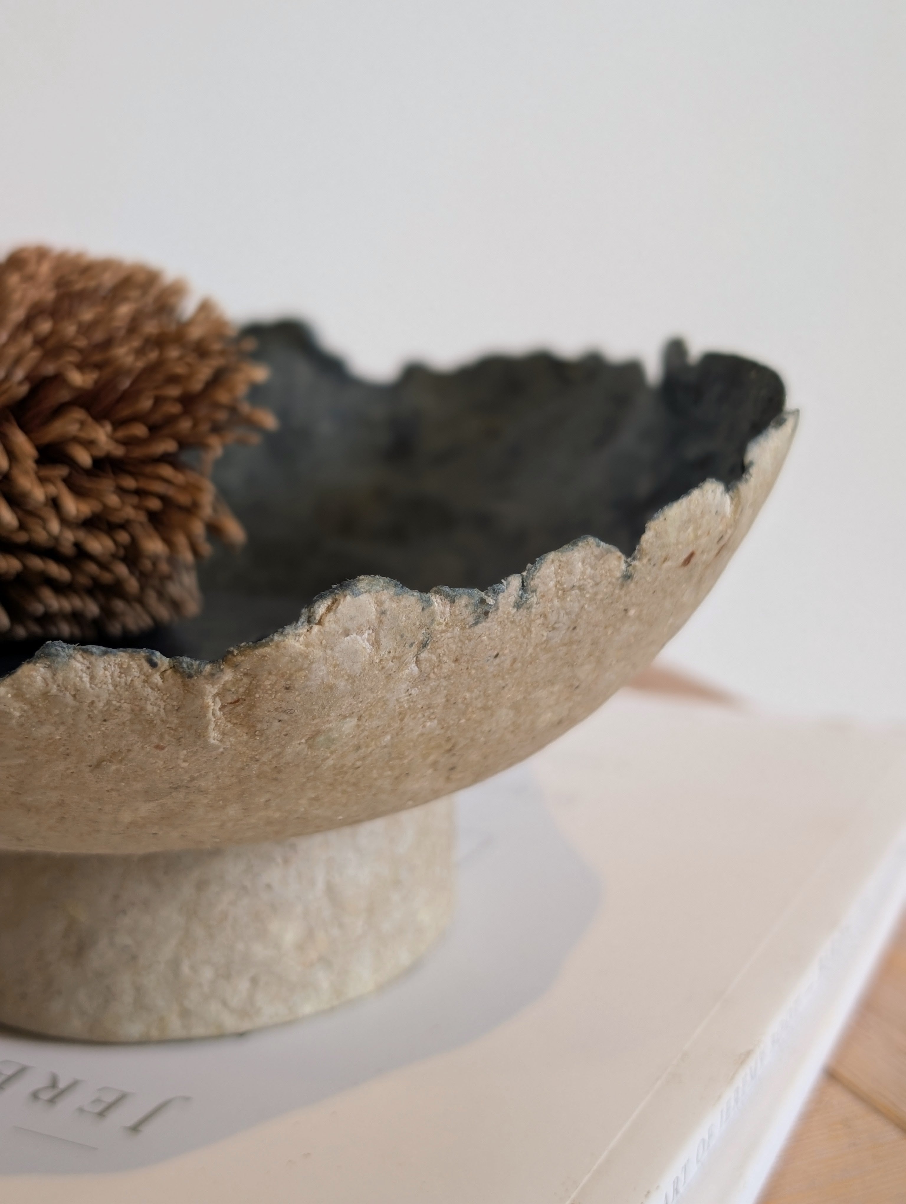 Handmade Sculptural Pedestal Bowl | Tideworn Collection