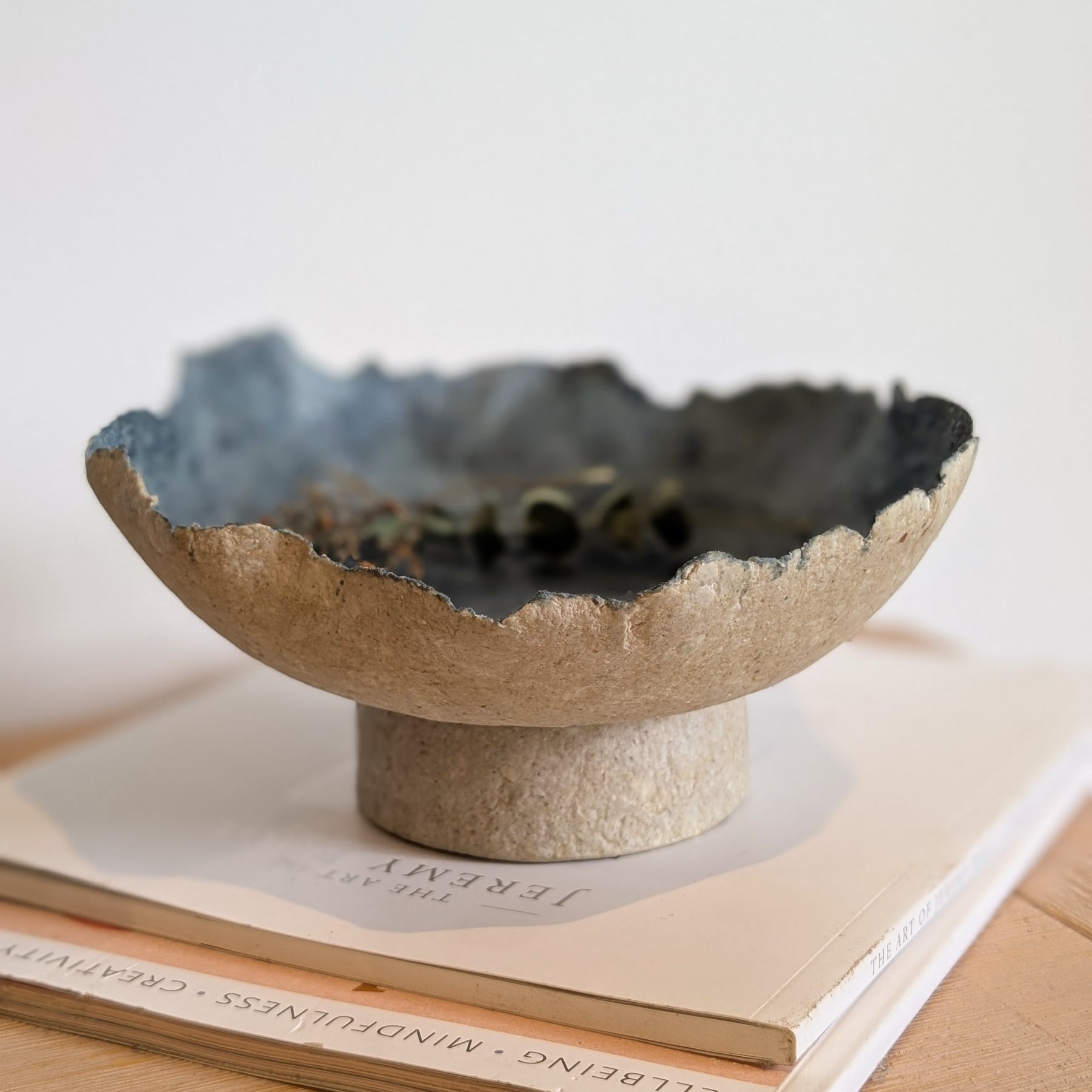 Handmade Sculptural Pedestal Bowl | Tideworn Collection