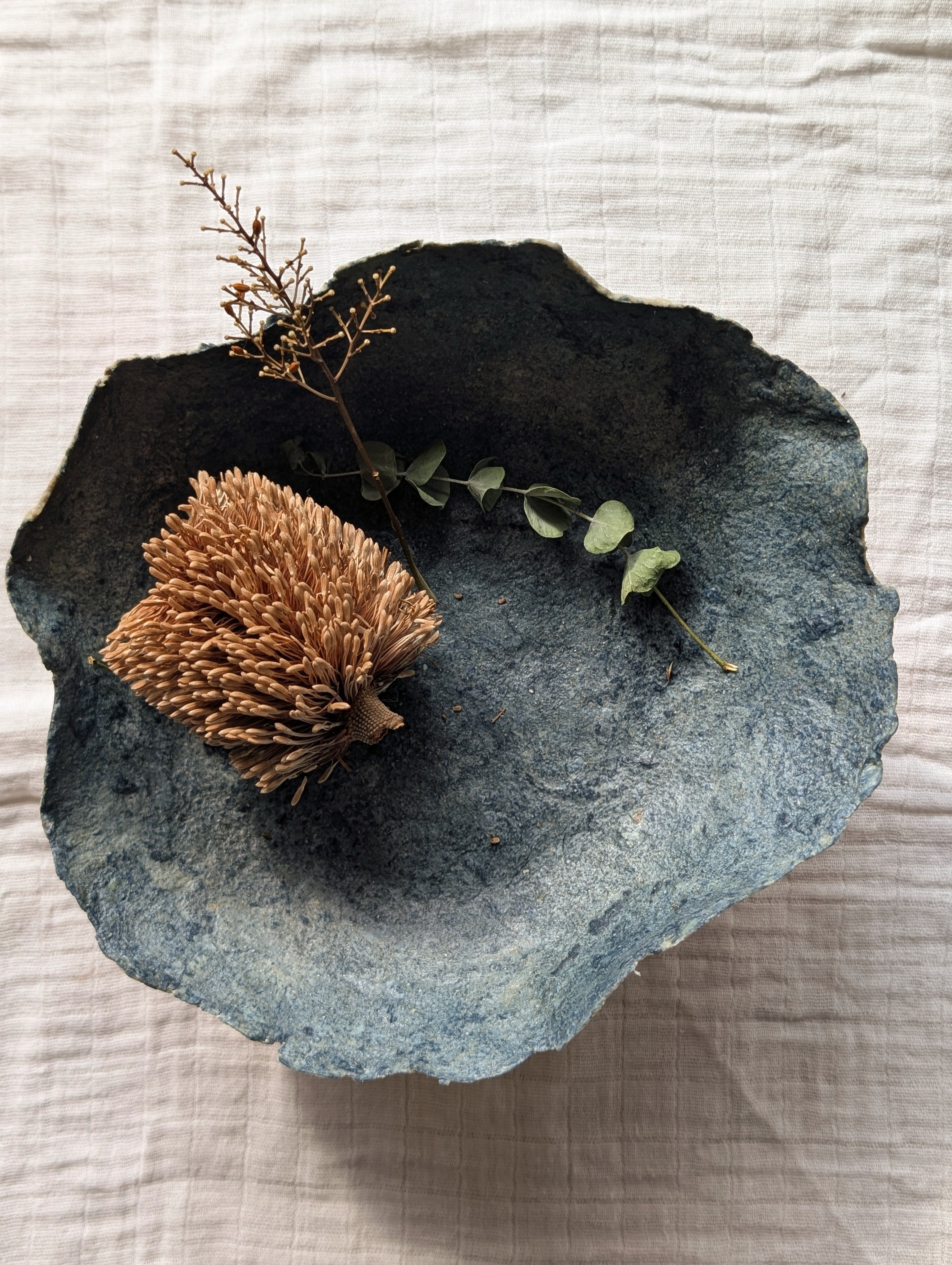 Handmade Sculptural Pedestal Bowl | Tideworn Collection