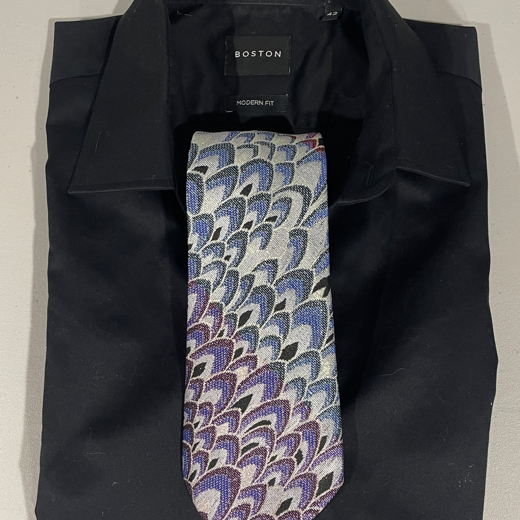 Neck Tie - Peacock Lilac