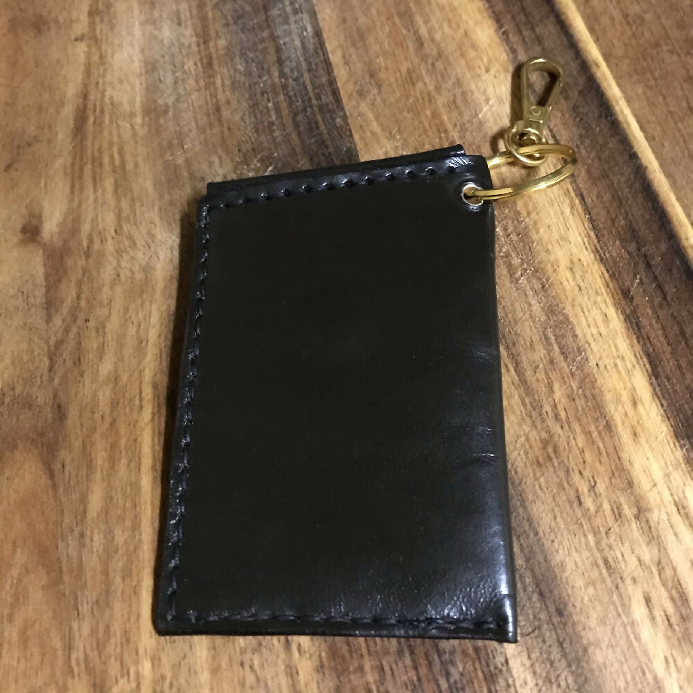 Minimalist Basil Leather Card Wallet