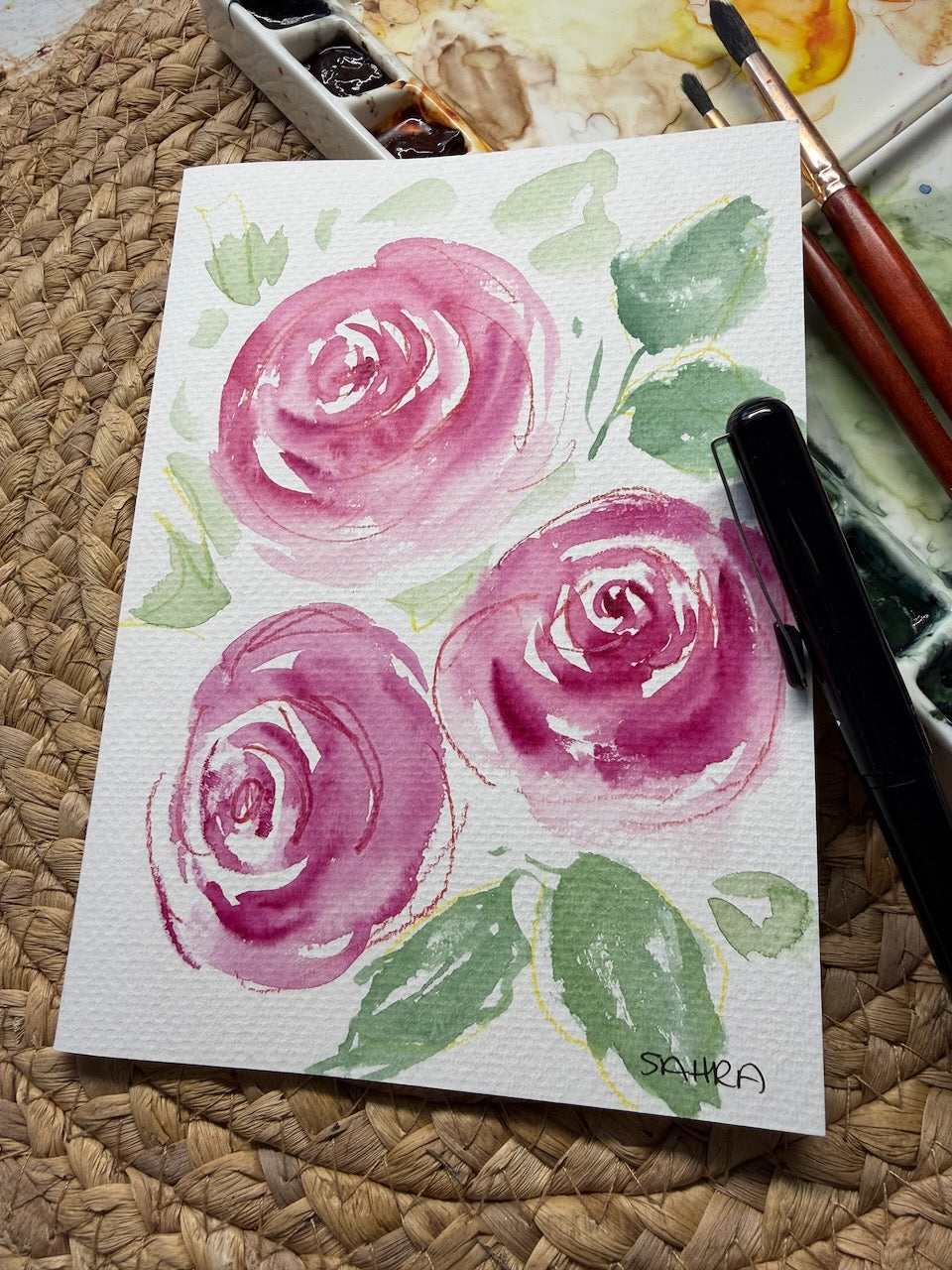 Hand Painted Greeting Cards Original Artworks