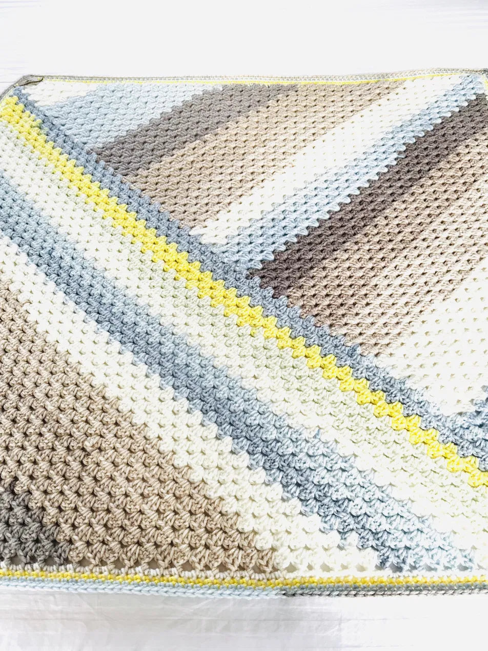 Sunbeam Granny Stripe Baby Blanket or Knee Rug