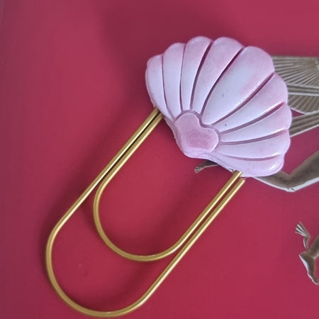 Sea Shell Paper Clip Book Mark