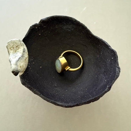 Handcrafted ceramic bird bowl