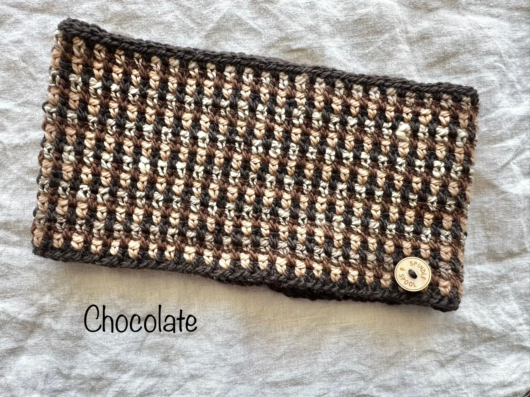 'Mocha' 100% Wool Crocheted Cowls or Neck Warmers