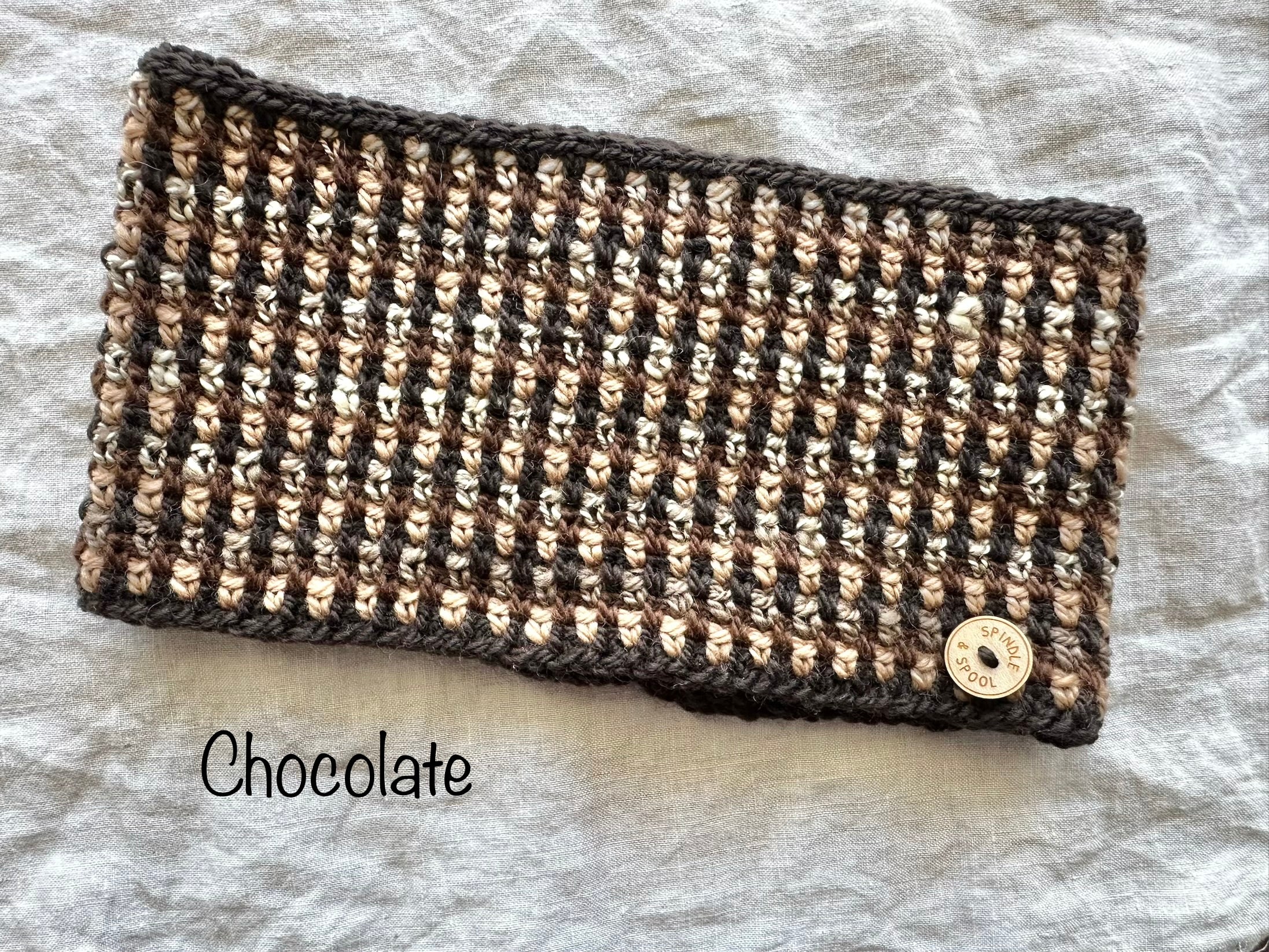 'Mocha' 100% Wool Crocheted Cowls or Neck Warmers