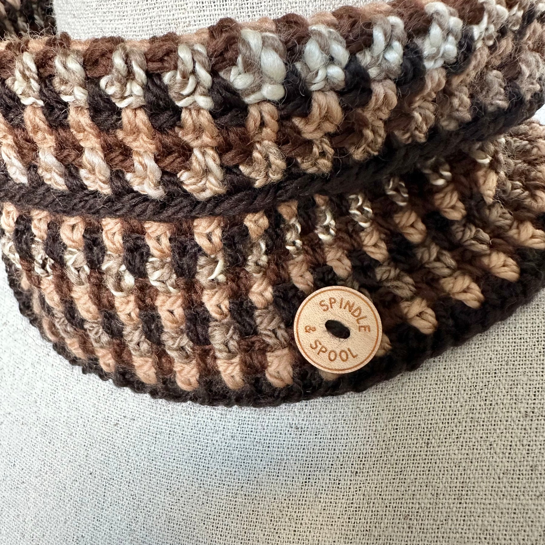 'Mocha' 100% Wool Crocheted Cowls or Neck Warmers