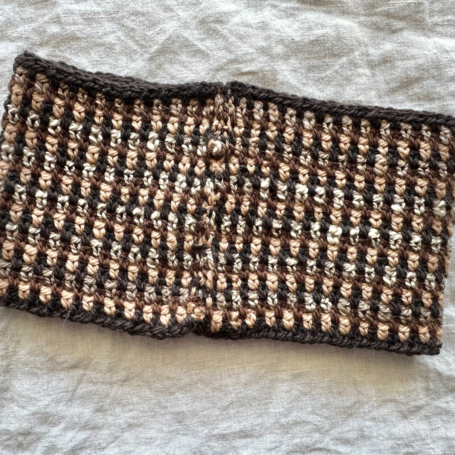 'Mocha' 100% Wool Crocheted Cowls or Neck Warmers