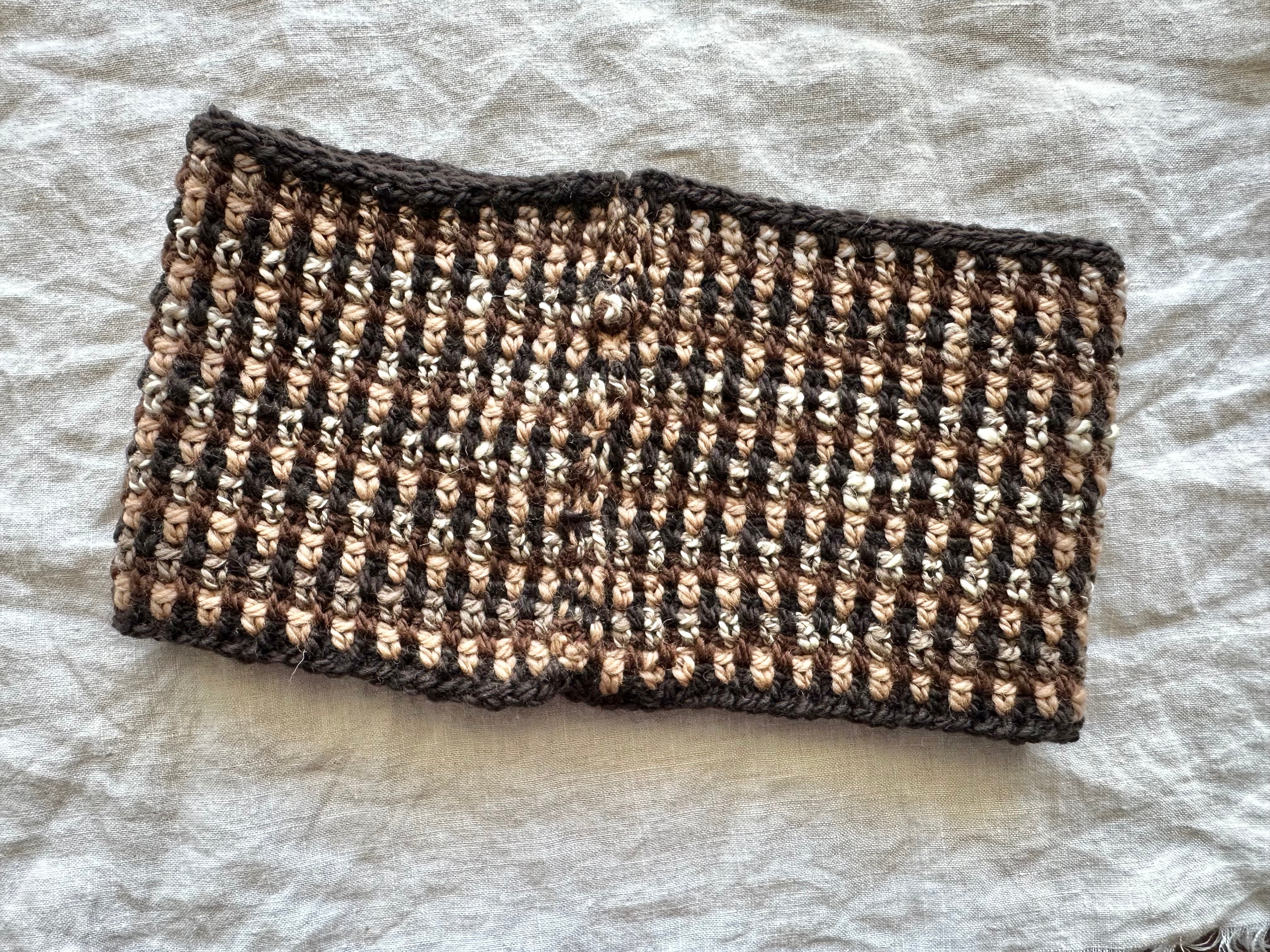 'Mocha' 100% Wool Crocheted Cowls or Neck Warmers