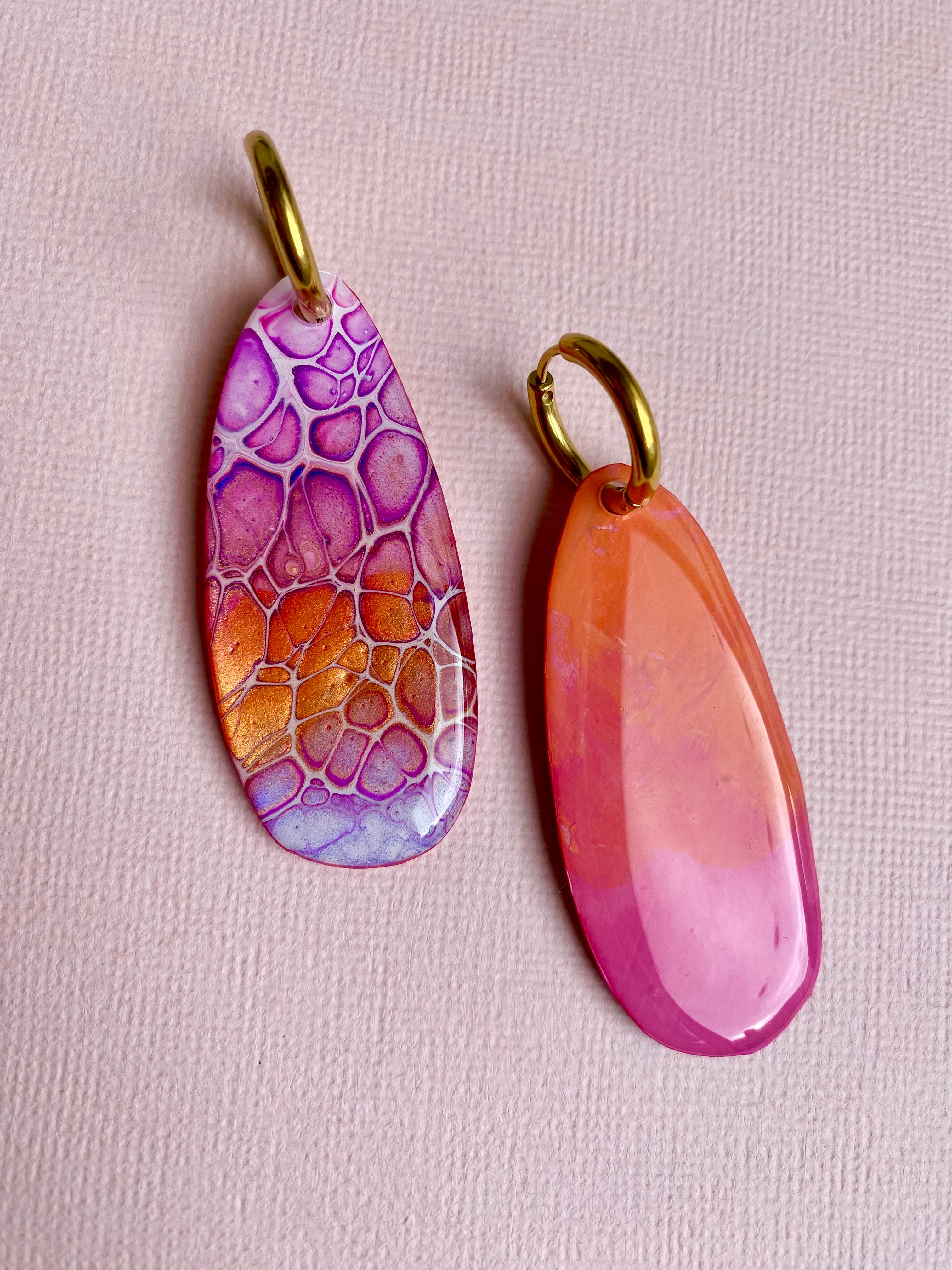 Hand painted Dangle Earrings
