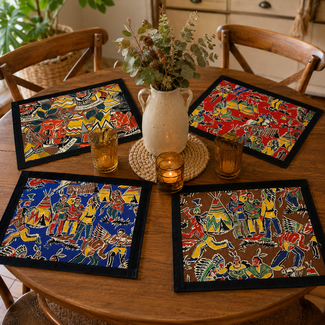 "A"-Placemat - Retro fabric Place Mats