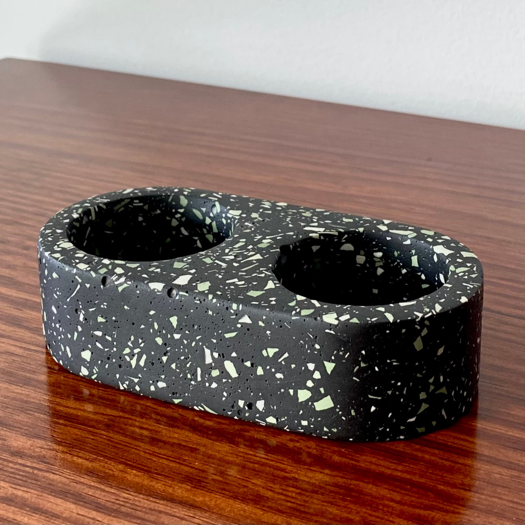 Double tealight holder |Terrazzo decor collection