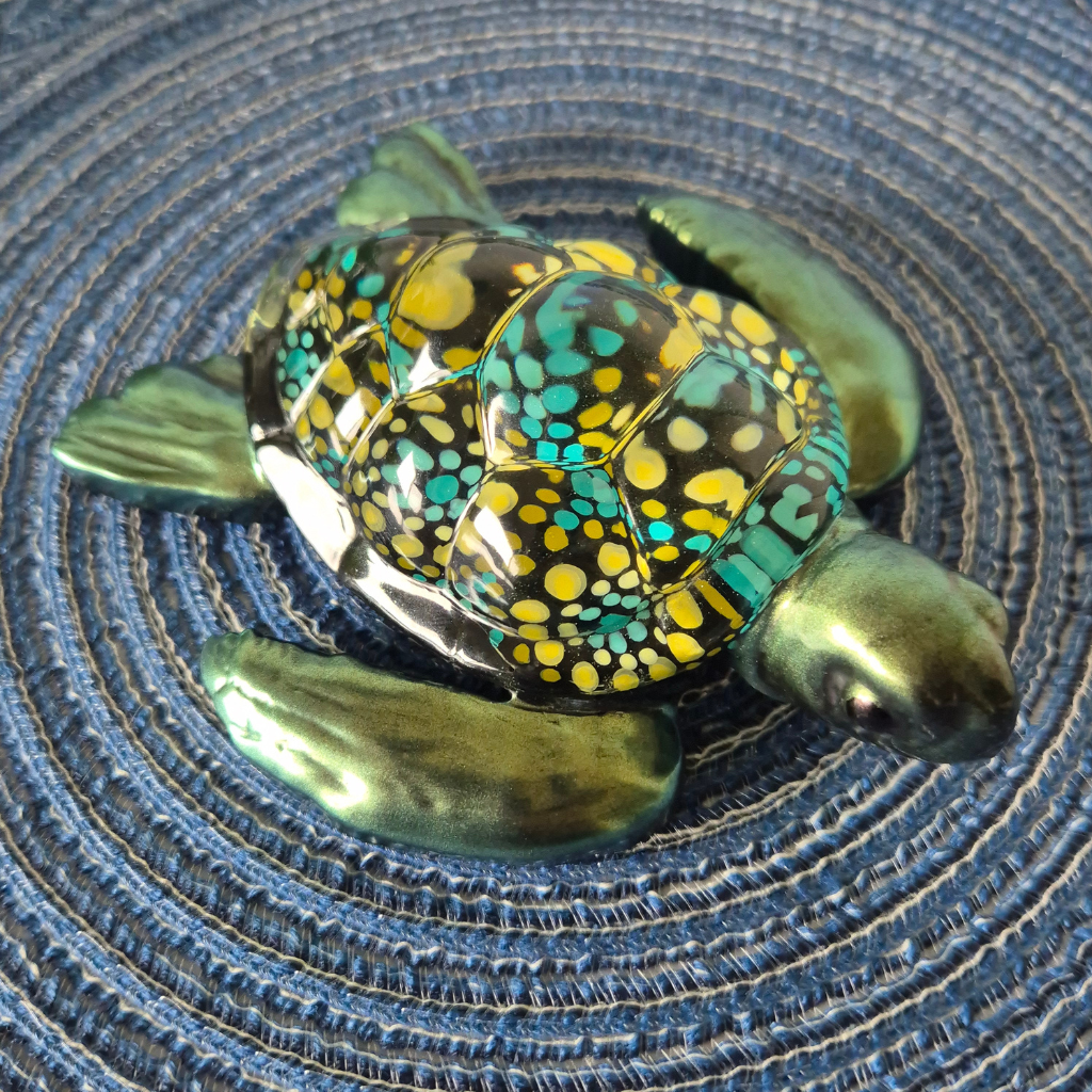 Handpainted Contemporary Indigenous Design Sea Turtle