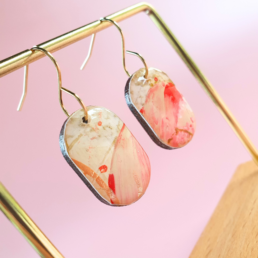 The Ember Collection | Art Earrings | Medium & Large Dangles | Pendant Necklace