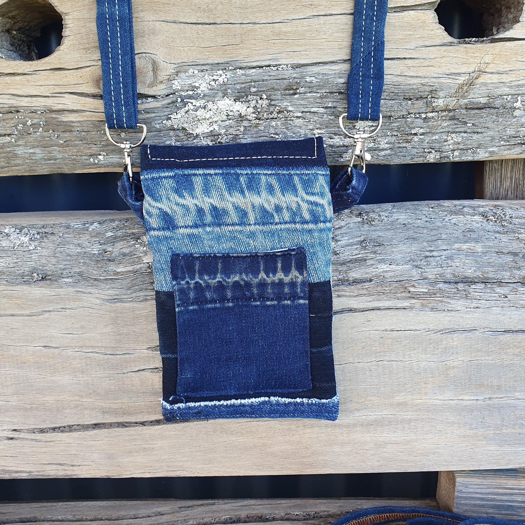 Recycled Denim Glasses or Small Phone Case