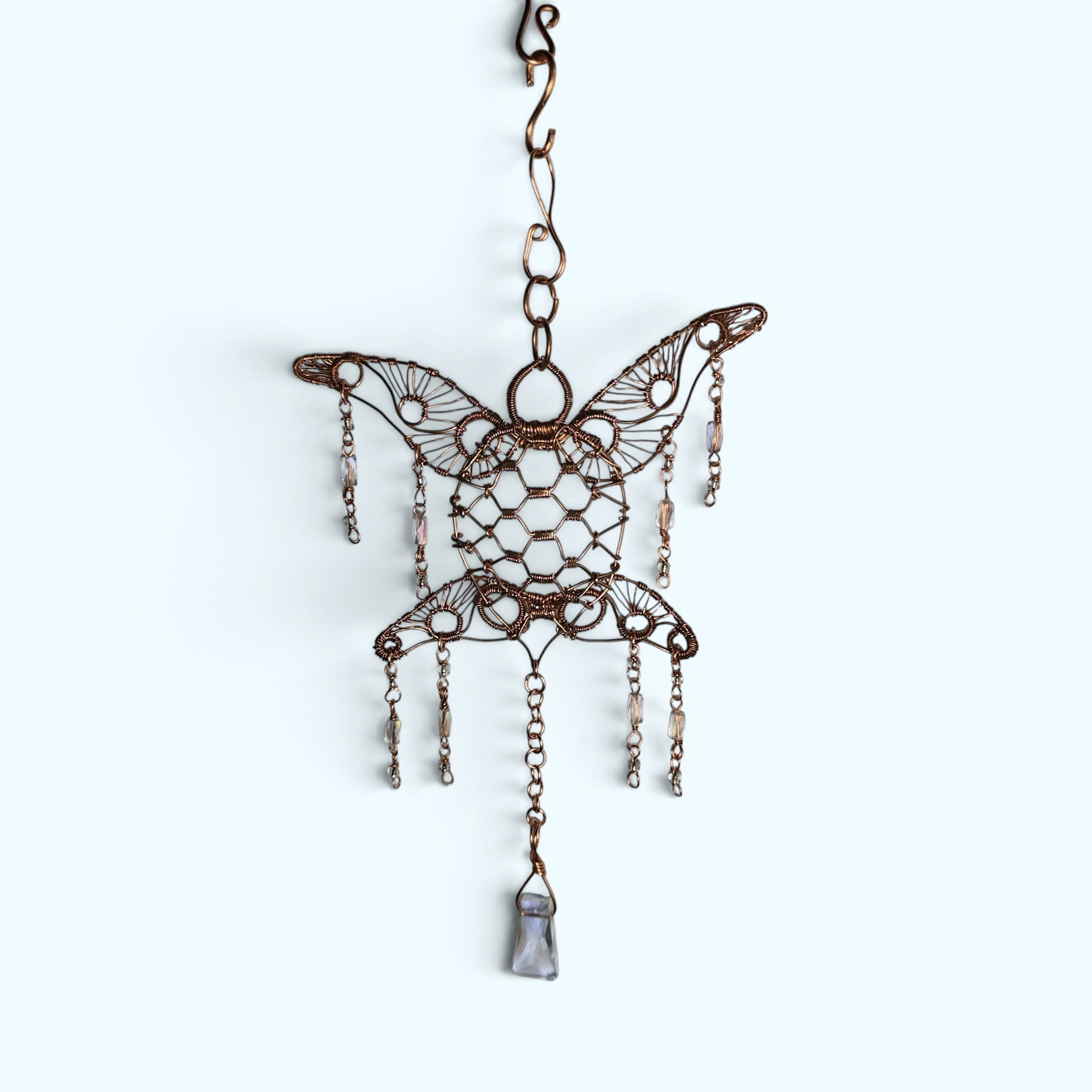 Woven Copper Wire Sea Turtle Sun Catcher