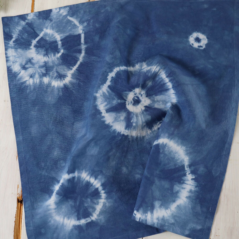 Tie Dyed Cotton Table Napkins, Set of 4