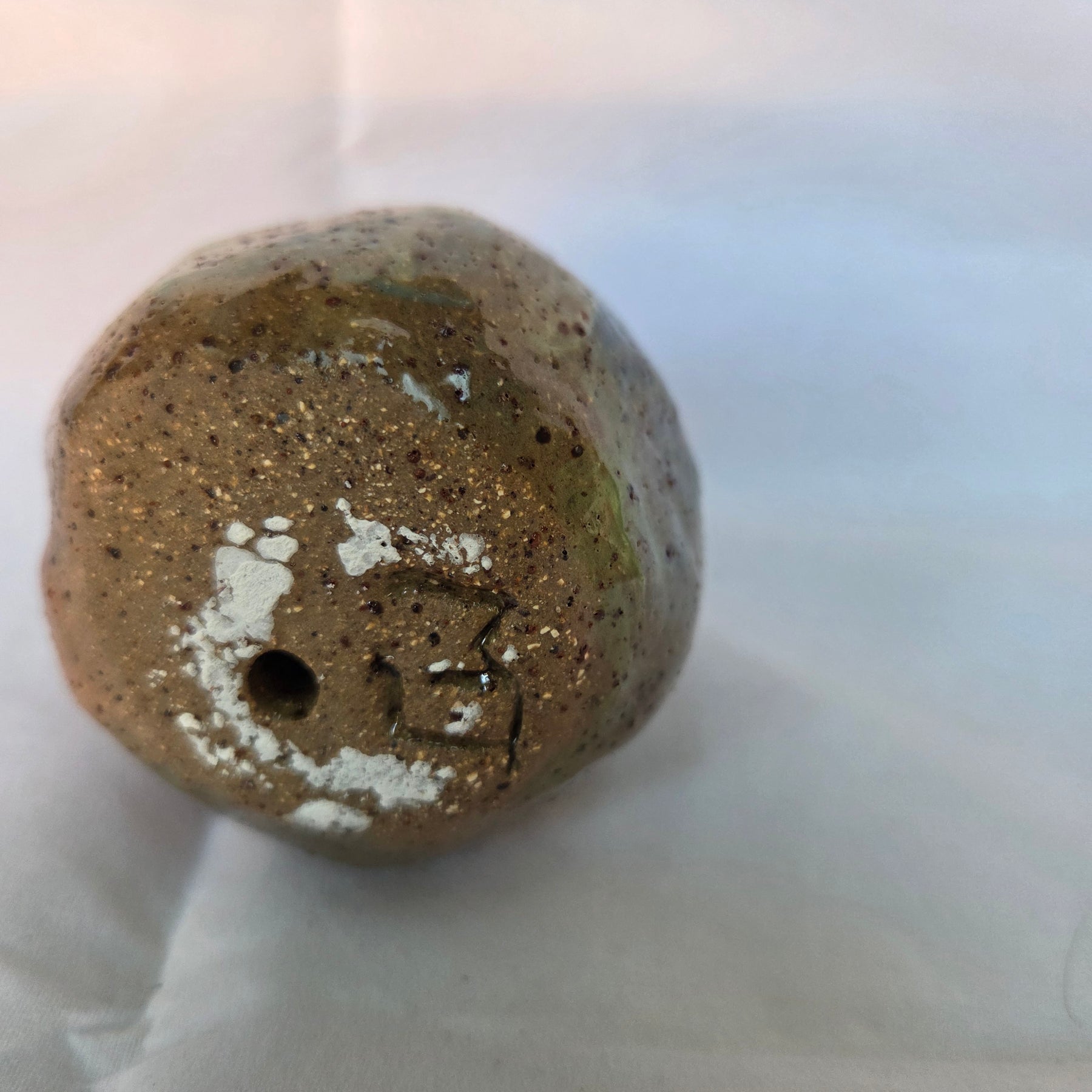 Ornamental ceramic pear 12.5cm high.