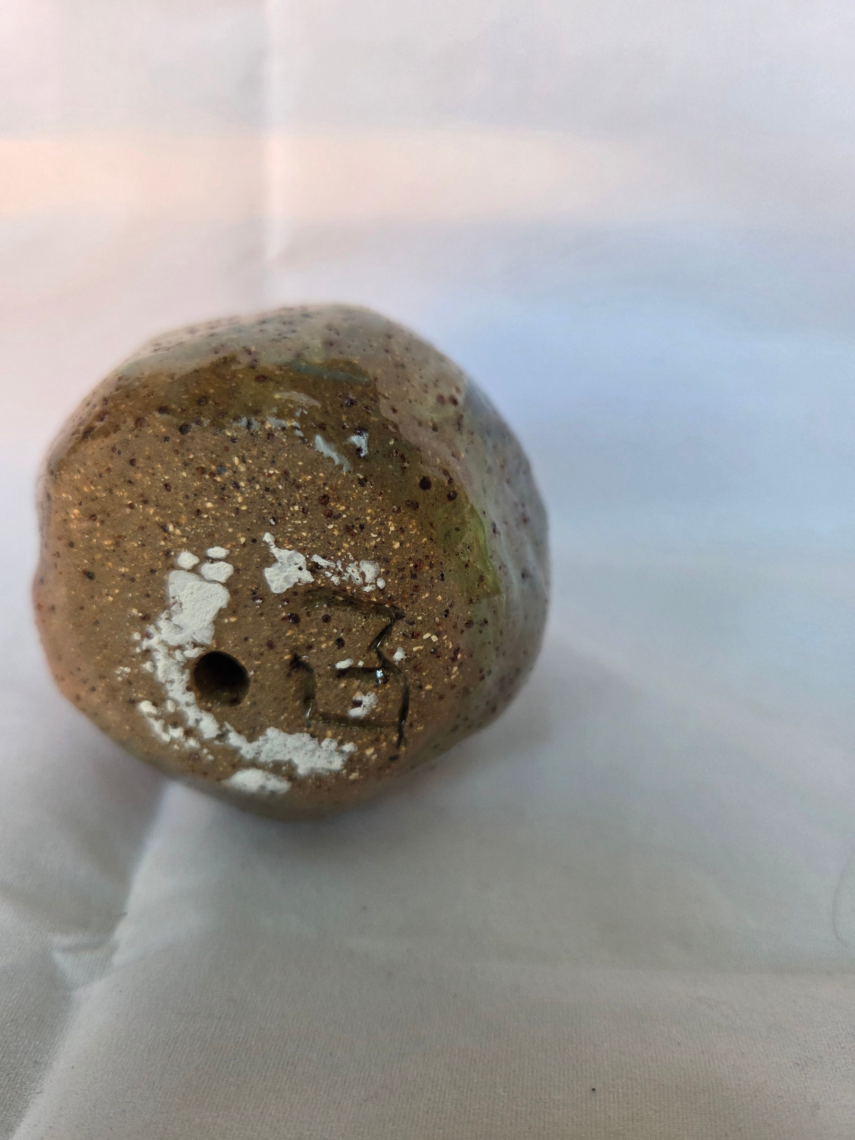 Ornamental ceramic pear 12.5cm high.
