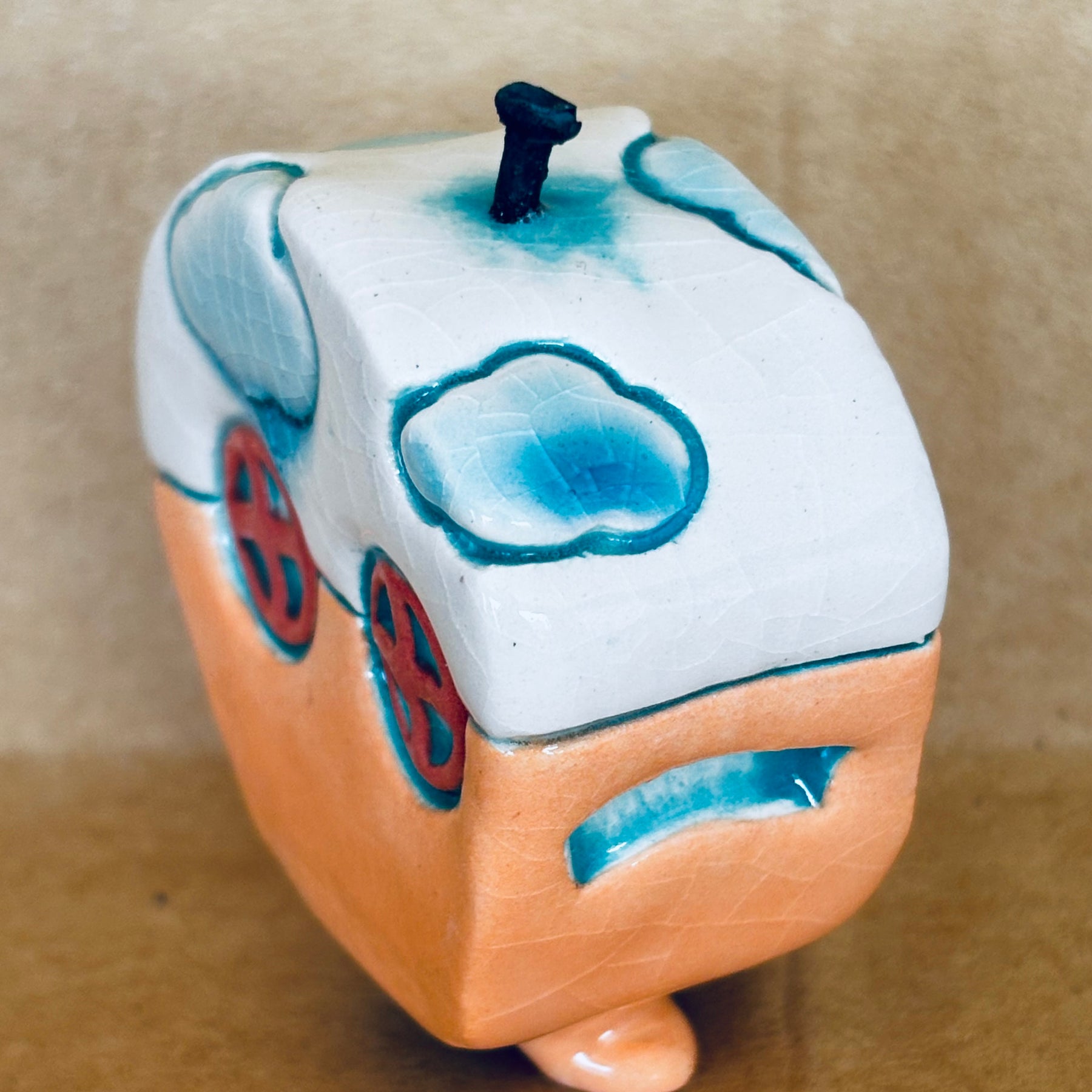Small Retro Collectable Ceramic Caravan 7