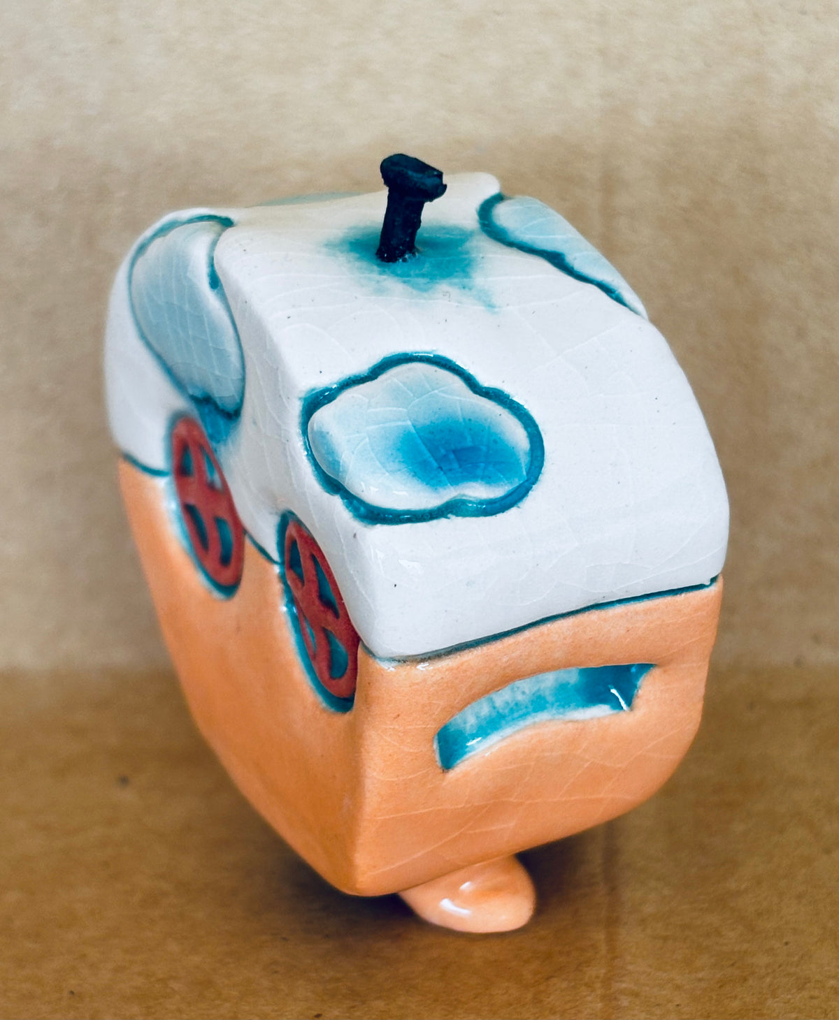 Small Retro Collectable Ceramic Caravan 7