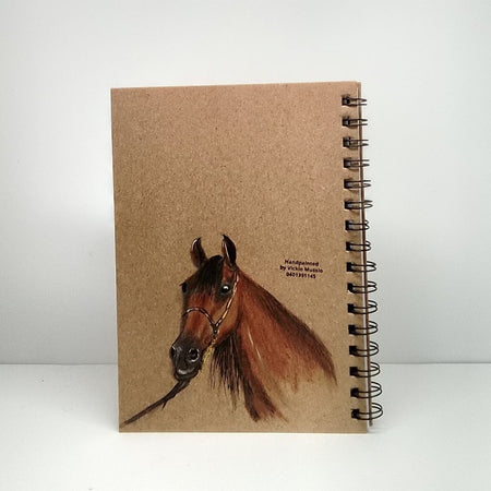 Horse Handpainted Notebooks/Journal. Lined.