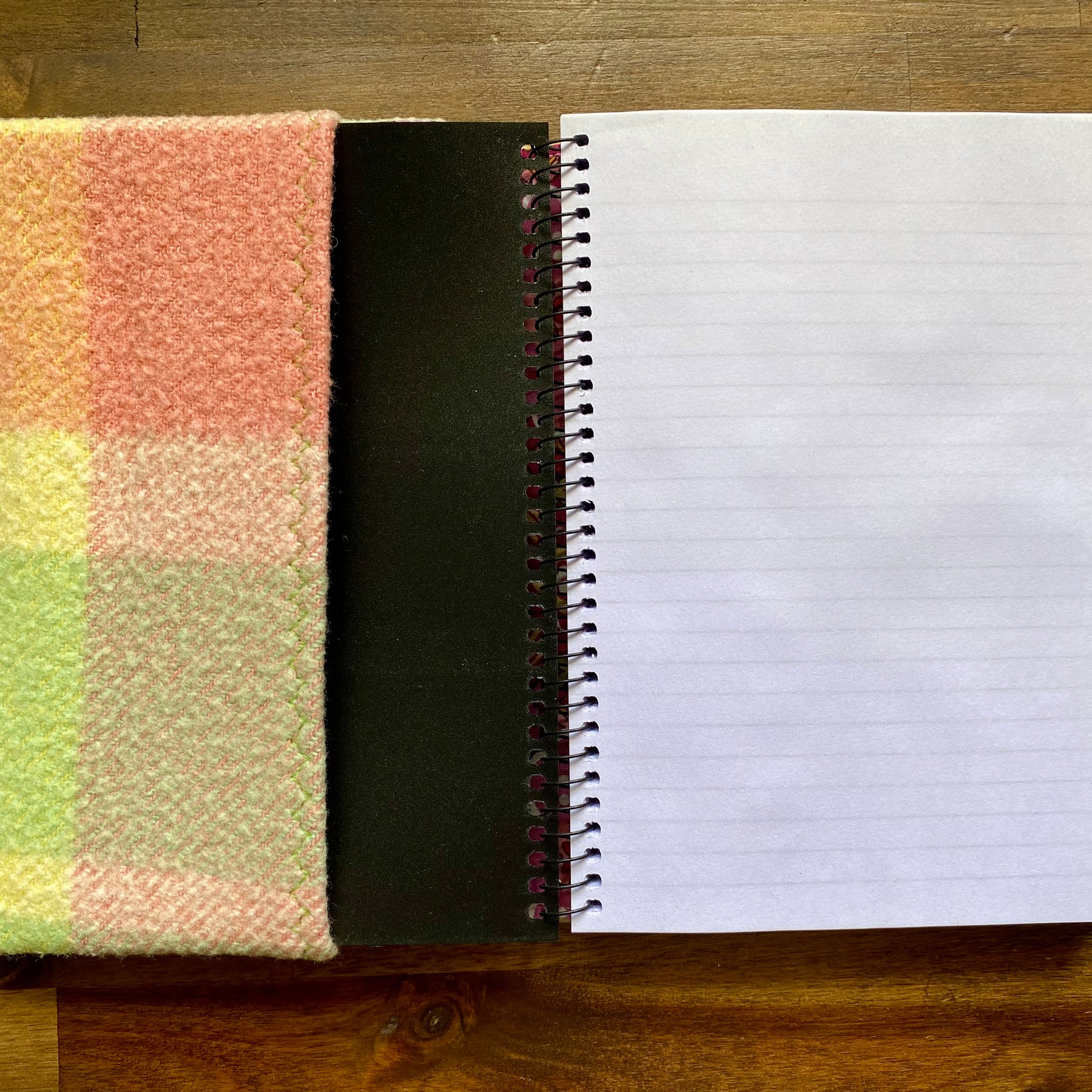 A5 Upcycled Notebook Kombi - Pink/green