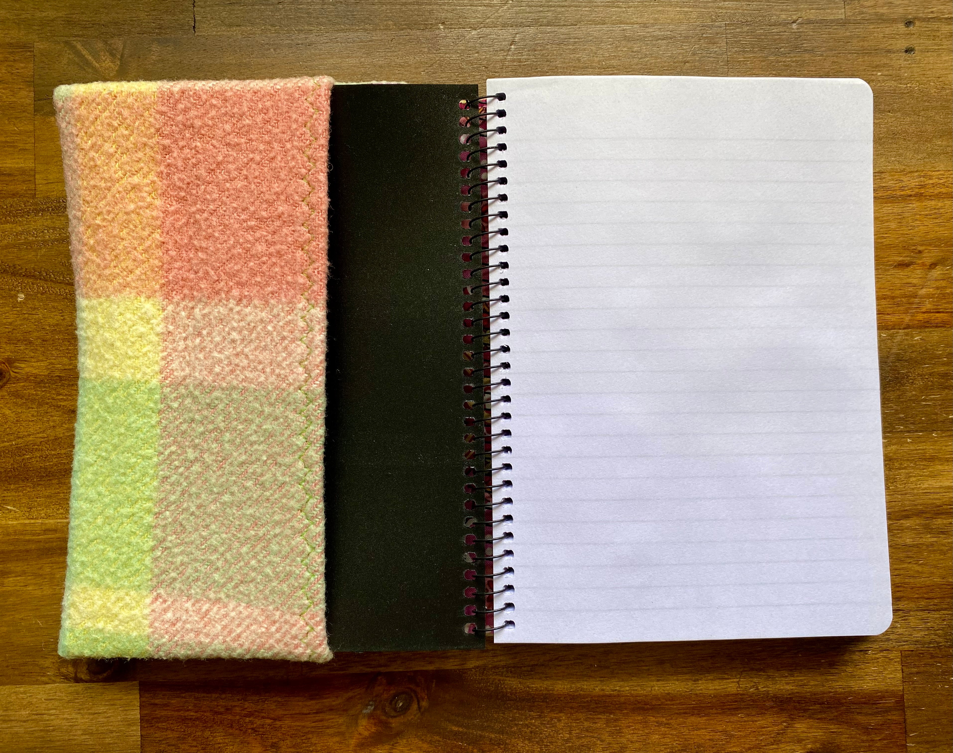A5 Upcycled Notebook Kombi - Pink/green