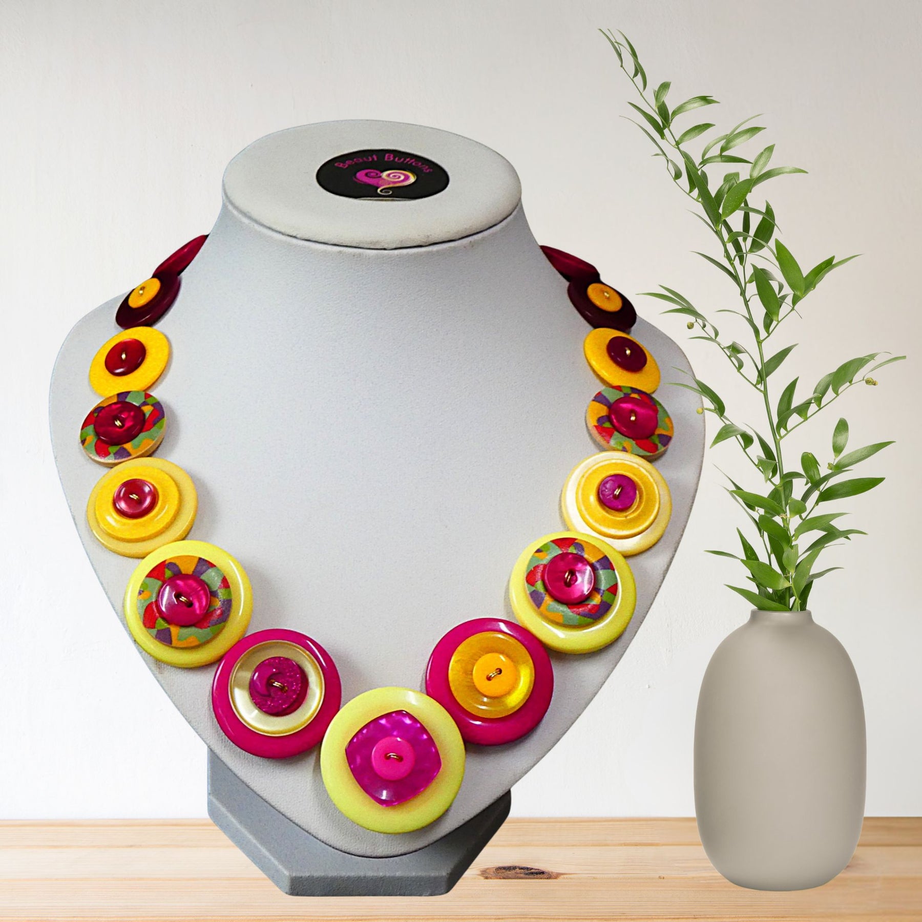 Button necklace - Confetti