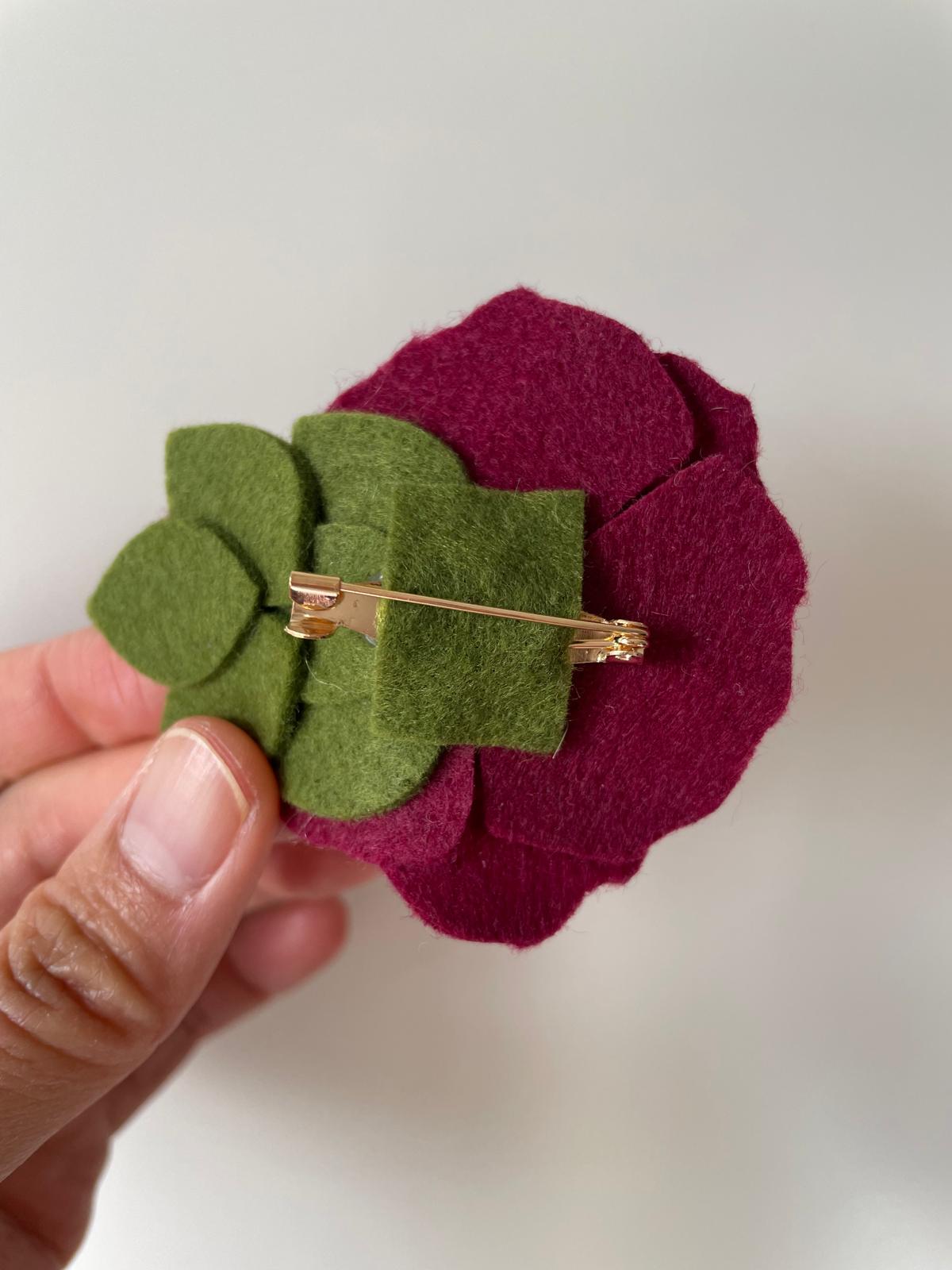 Red Poppy brooch or clip