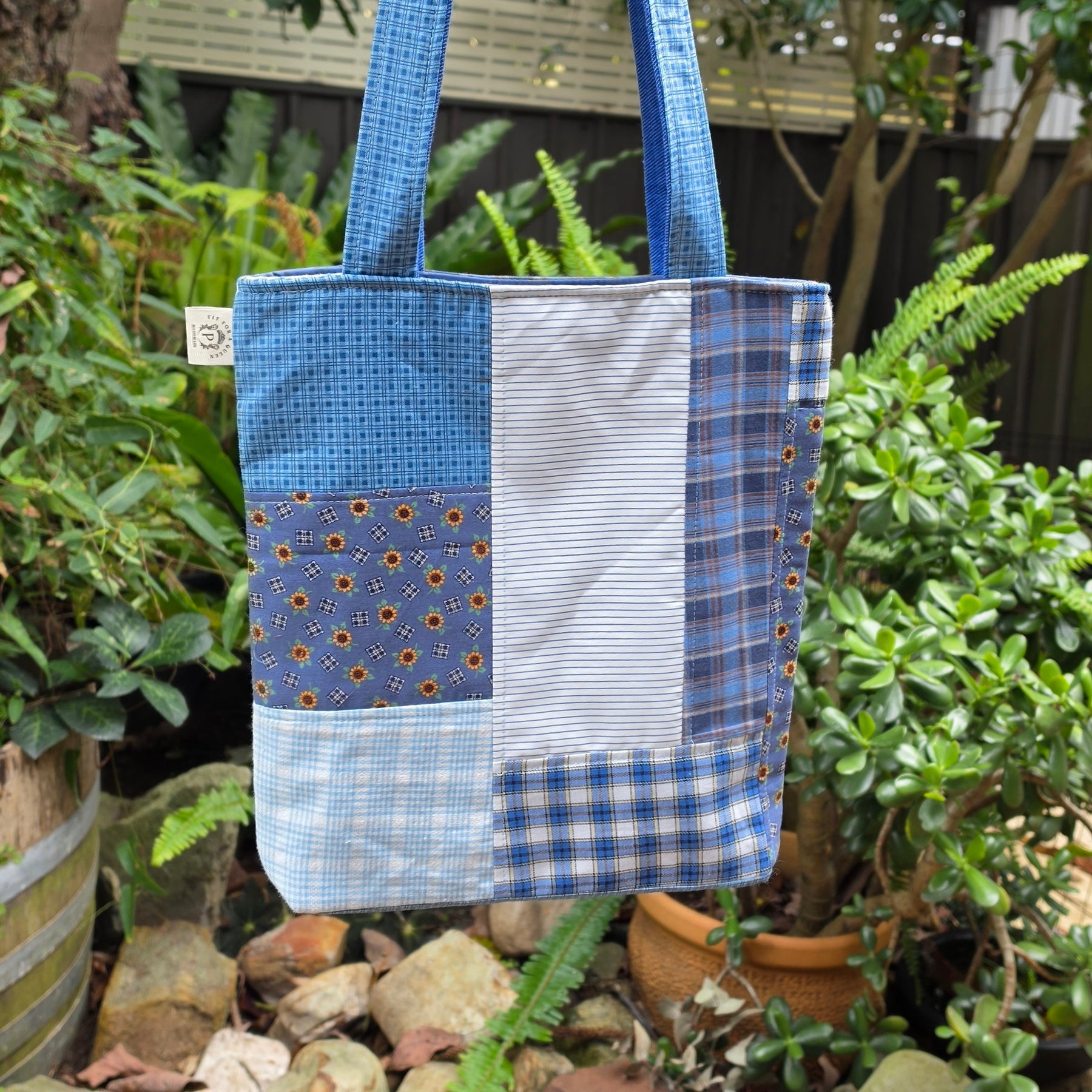 Repurposed Remnant Fabric Tote | 100% Pre-loved Fabrics