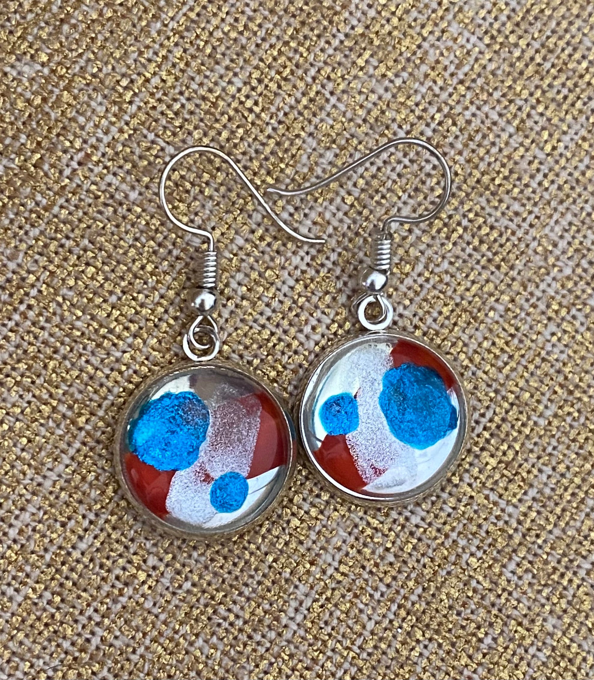 Disco Party Earrings - Handmade One of A Kind Earrings