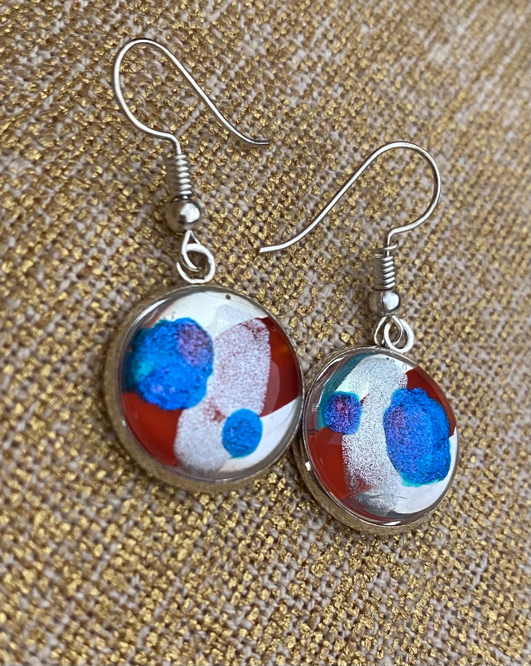 Disco Party Earrings - Handmade One of A Kind Earrings