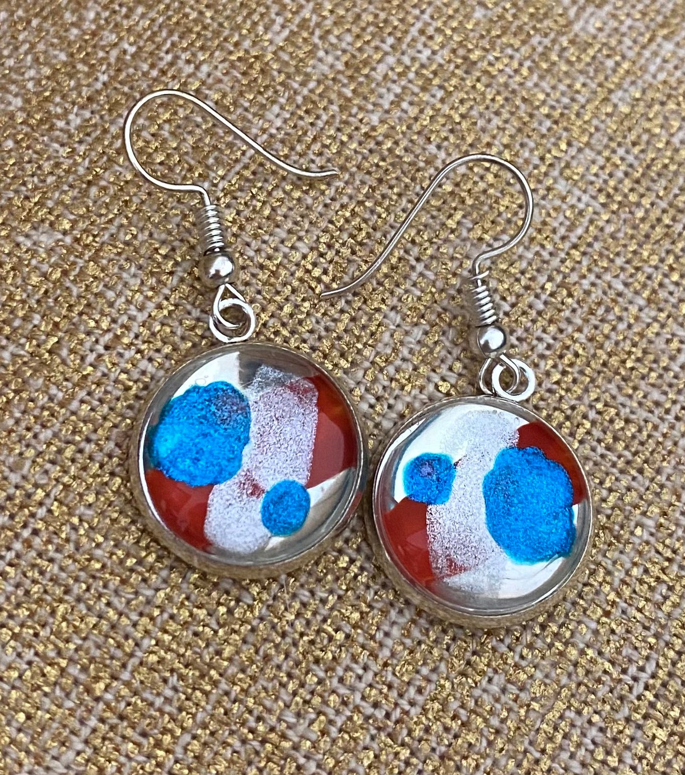 Disco Party Earrings - Handmade One of A Kind Earrings