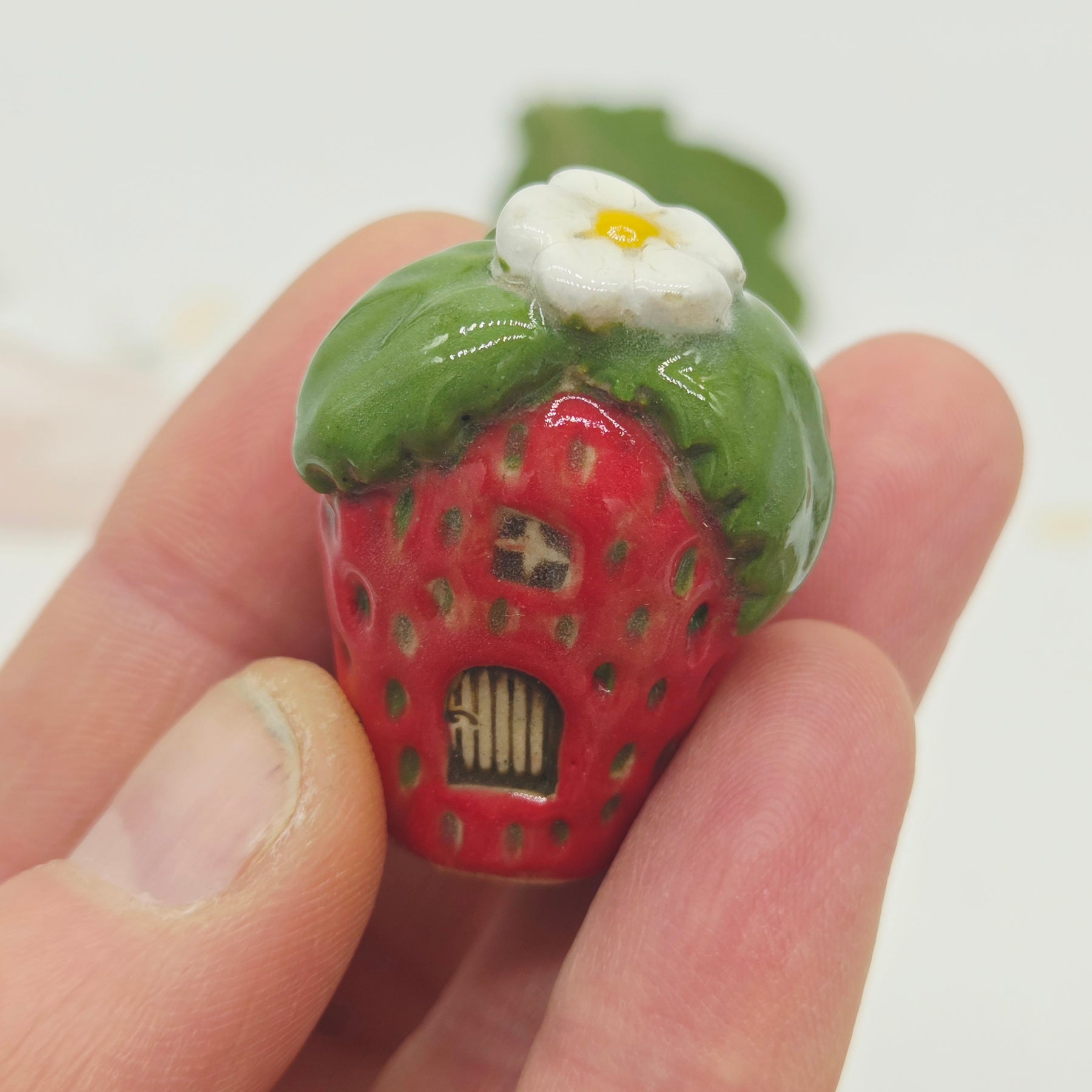 Strawberry Tiny Cottage - Brown Door