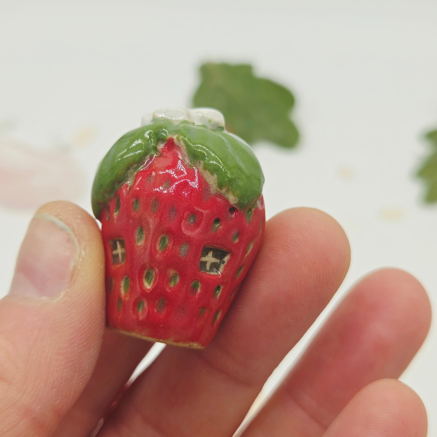 Strawberry Tiny Cottage - Brown Door