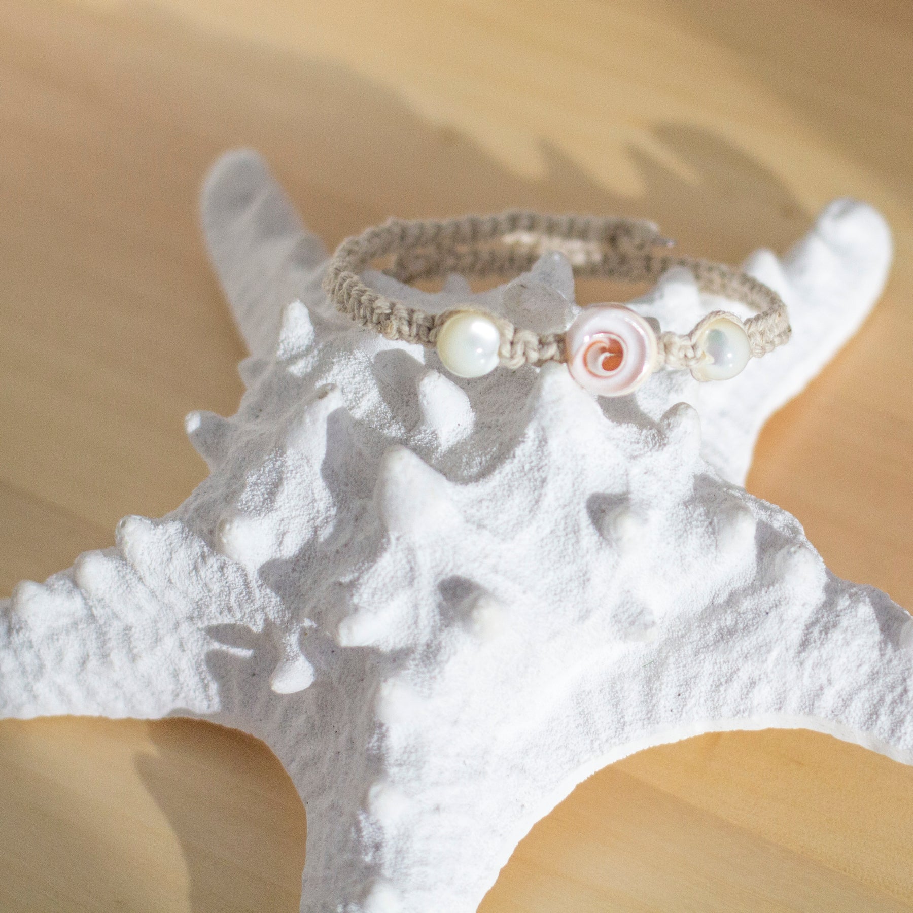 Shell and Mother of Pearl Macrame Wrap Bracelet | Cotton Cord Jewellery | Gift Set