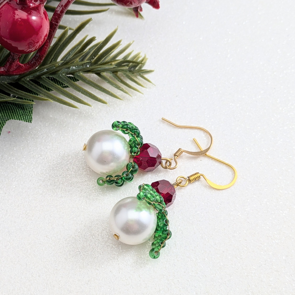Christmas Jewellery Plum Pudding Christmas Earrings