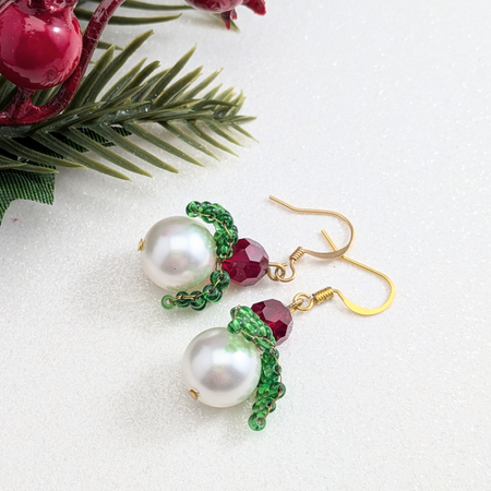 Christmas Jewellery Plum Pudding Christmas Earrings