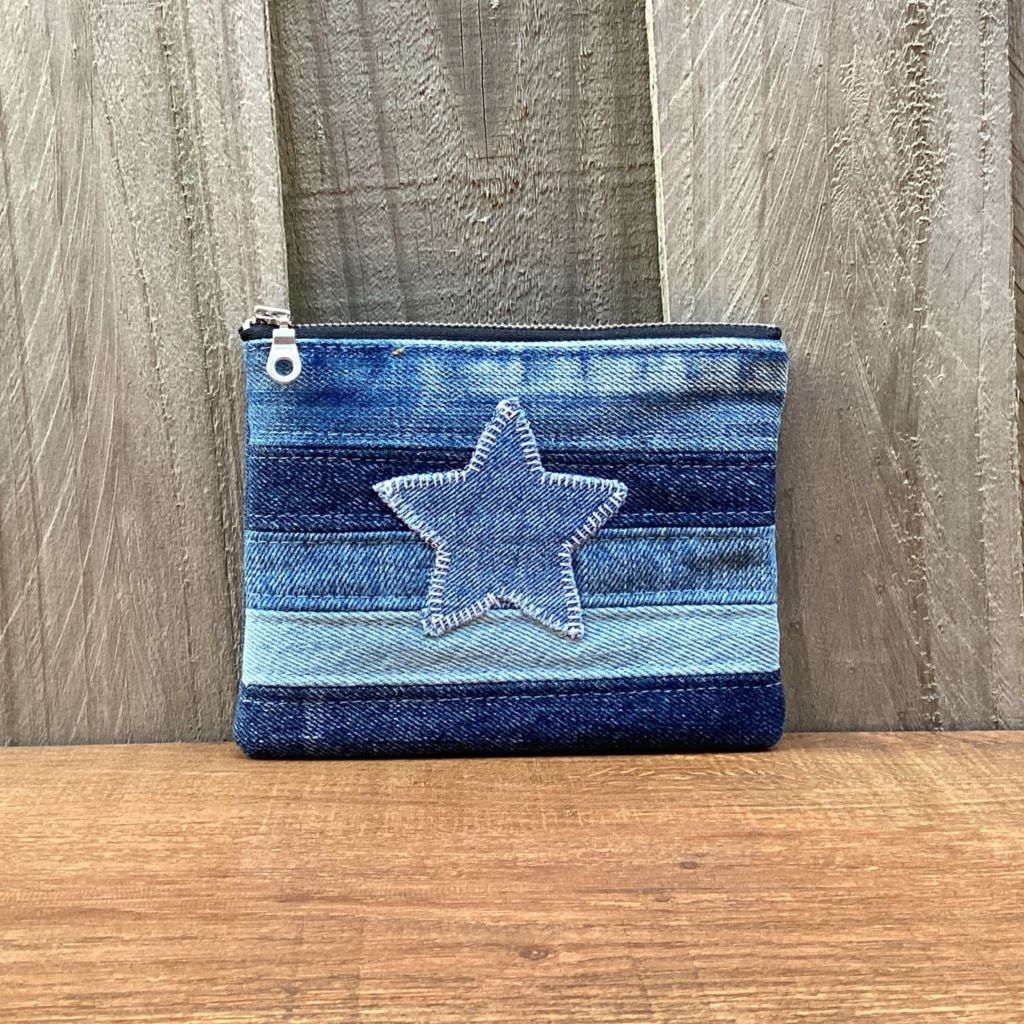 Upcycled Denim Coin Purse – Denim Star
