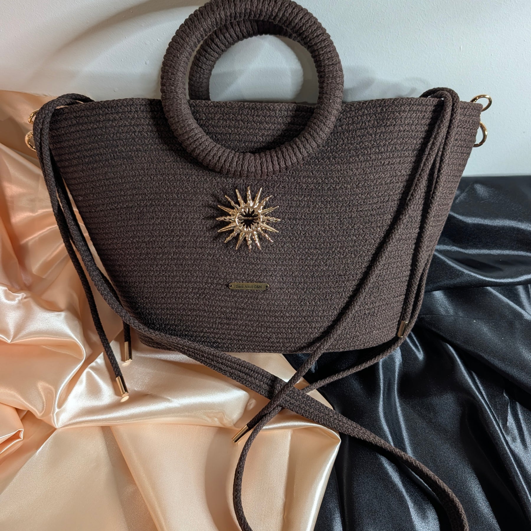 "Oasis" (M) Handmade Cotton Cord Bag