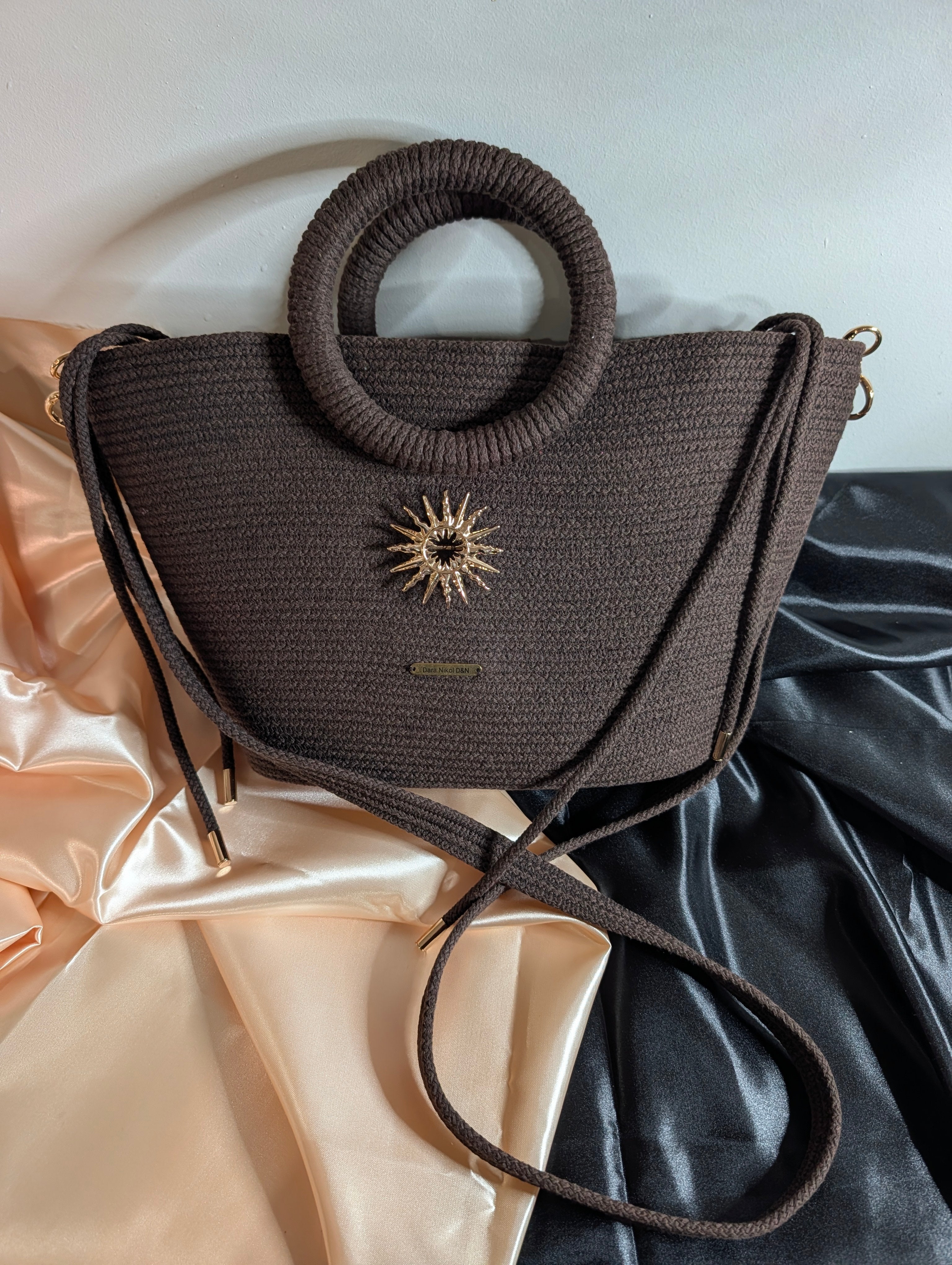 "Oasis" (M) Handmade Cotton Cord Bag