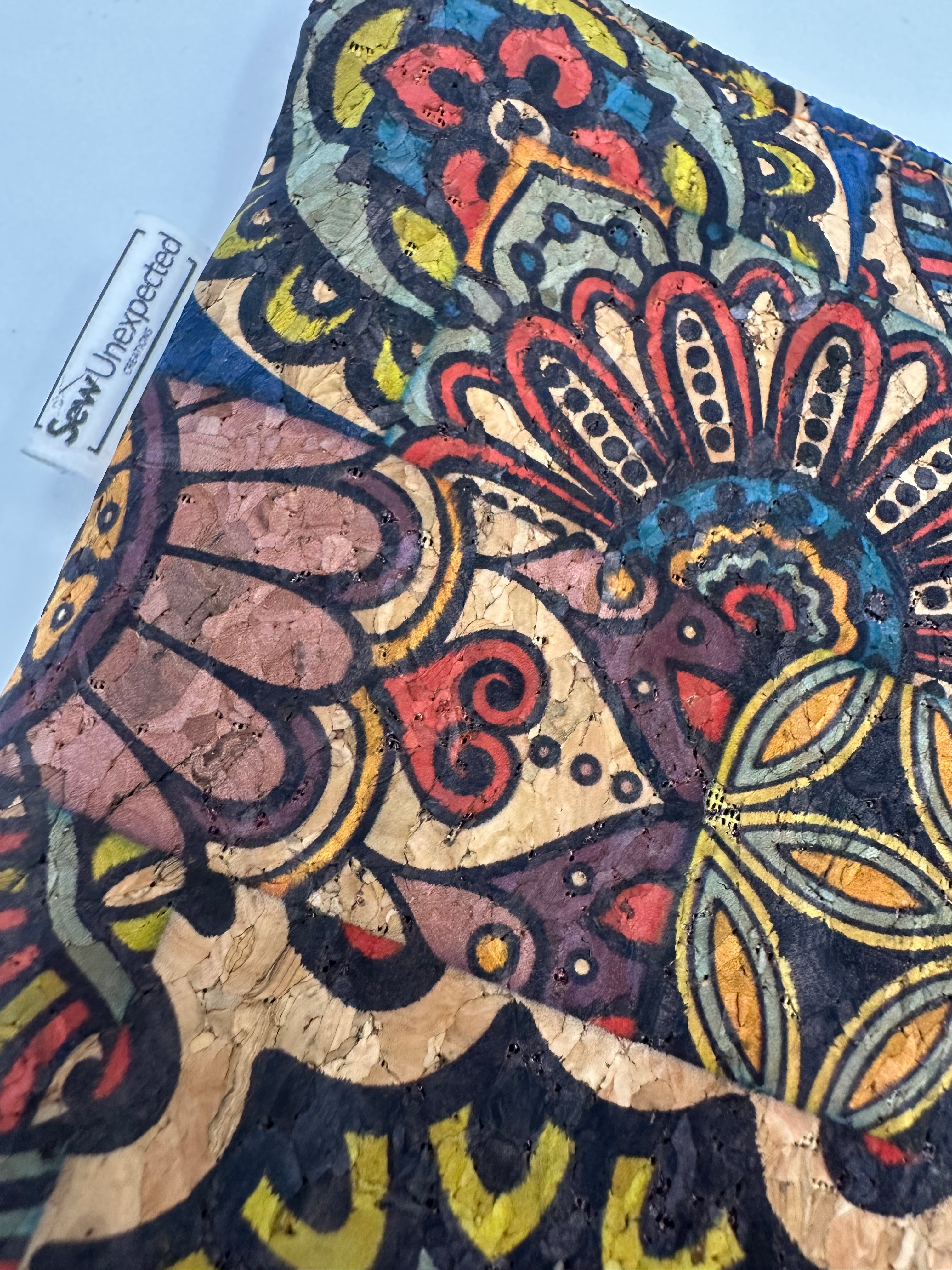 Handmade Statement Pouch - One of a Kind - Earthy Mandala Inspired